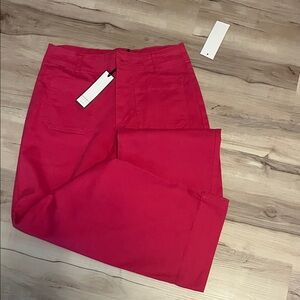 Bagatelle Vibrant Red Cropped Pants